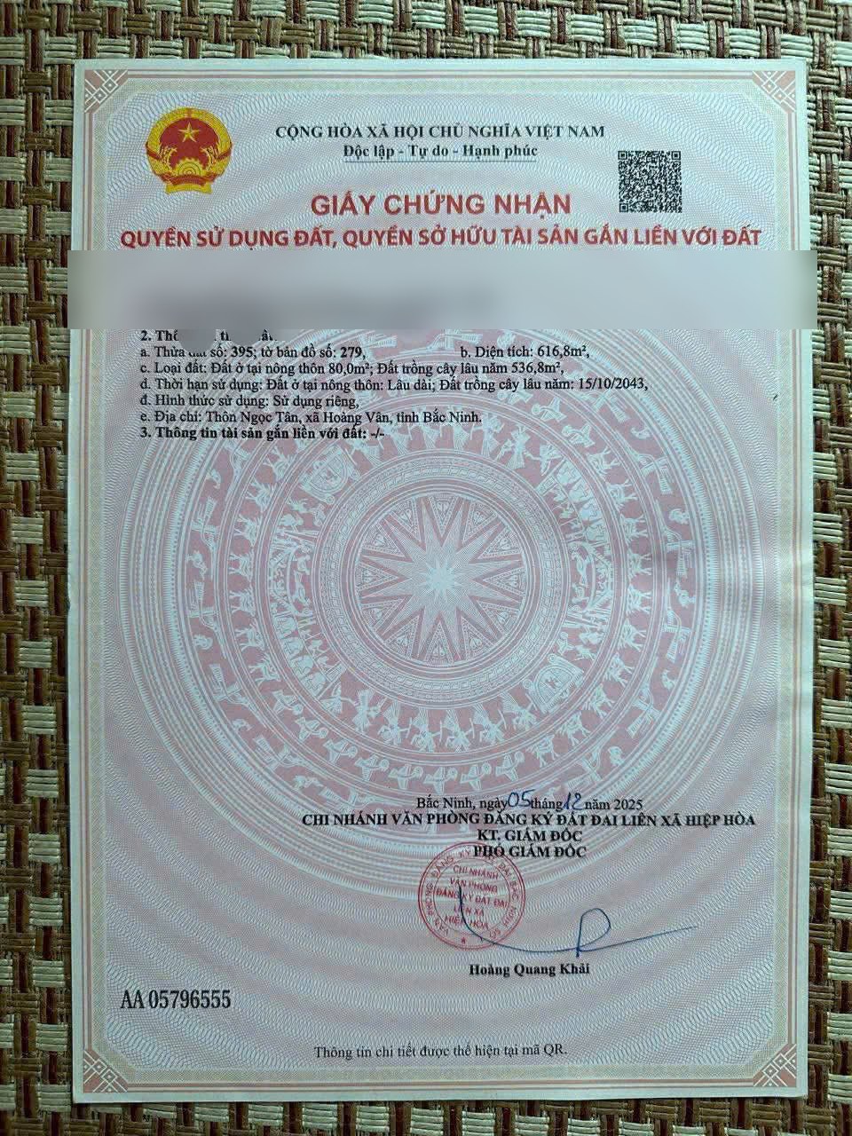 Sổ đỏ chính chủ